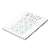 Baby Showfood Challenge Game Activity Notepad Notizblock (Rotiert)