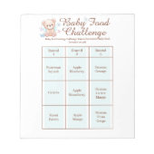 Baby Showfood Challenge Game Activity Notepad Notizblock (Vorderseite)
