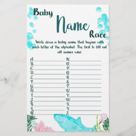 Baby Showgame Card Kindernamensrennen Briefpapier