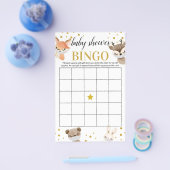 Baby Showgame Woodland Baby Animals Bingo Card Flyer (Einzeln)