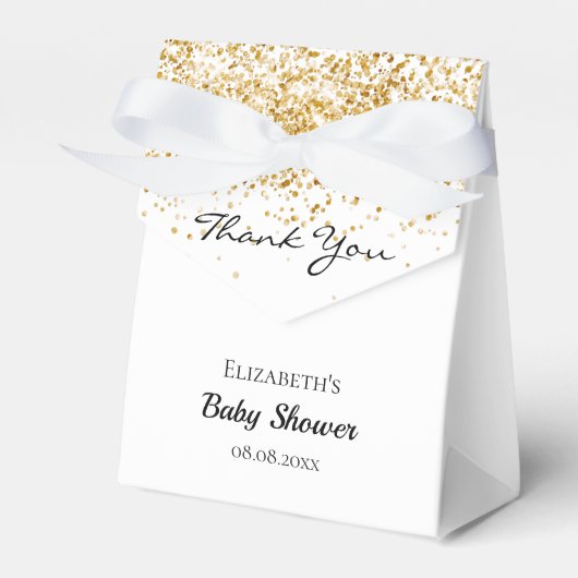 Baby Showgold Dankeschön Geschenkschachtel (Vorderseite)