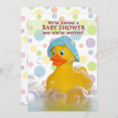 BABY SHOWING INVITATION - DUCKY UND BUBBLES EINLADUNG (Vorne/Hinten)