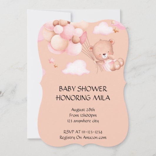 BABY SHOWING INVITATION EINLADUNG (Vorderseite)