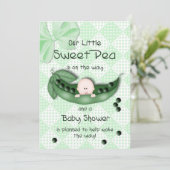 BABY SHOWING INVITATION - SWEET PEA EINLADUNG (Stehend Vorderseite)