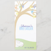 Baby Showmenü Paci Bunny Menükarte (Rückseite)