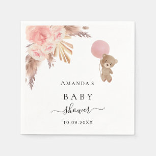 Baby Showpampas Gras Rose Goldteddy Serviette