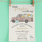 Baby Showpumpe Pumpkin Glitzer Truck Herbst Herbst Einladung