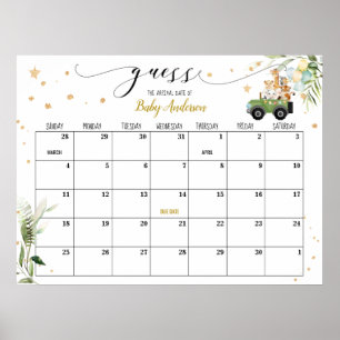 Baby Showrate Terminkalender Poster