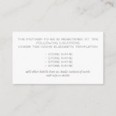 Baby Showregister Woodland Deer Card Begleitkarte (Rückseite)