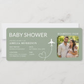 Baby Showroom Green Boarding Pass Flugzeug Ticket (Vorderseite)