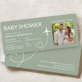 Baby Showroom Green Boarding Pass Flugzeug Ticket