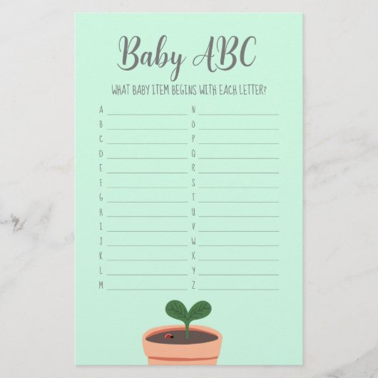 Baby Showspiel Baby ABC Flyer (Vorne)
