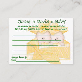 Baby Showspiel Hilfen Hint Cards Hinweiskarte