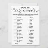 Baby Showspiel Name The Baby Animations Card Einladung (Vorderseite)