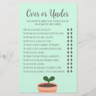 Baby Showspiel über oder unter Flyer