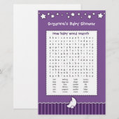 Baby Showspiel - Word Search (Vorne/Hinten)