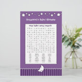 Baby Showspiel - Word Search (Stehend Vorderseite)