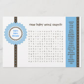 Baby Showspiel - Word Search (Vorderseite)