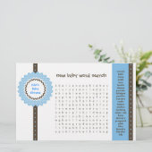 Baby Showspiel - Word Search (Stehend Vorderseite)