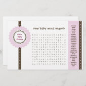 Baby Showspiel - Word Search (Vorne/Hinten)