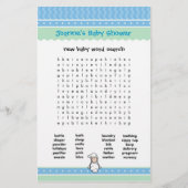 Baby Showspiel - Word Search (Vorderseite)
