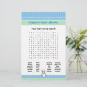 Baby Showspiel - Word Search (Stehend Vorderseite)