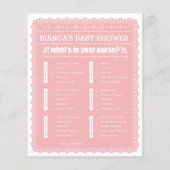 Baby Showspiele in Pink Papel Picado (Rückseite)