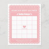 Baby Showspiele in Pink Papel Picado (Vorderseite)
