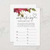 Baby Showspiele Weihnachtsdusche Party Card Begleitkarte (Vorne/Hinten)