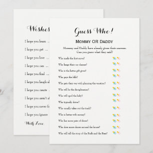 Baby Showspiele - Wünsche für Baby und Ratgeber We Einladung