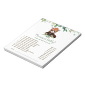 Baby Showspielerin Guess Who Red Panda Bear Notizblock (Rotiert)