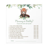Baby Showspielerin Guess Who Red Panda Bear Notizblock (Vorderseite)