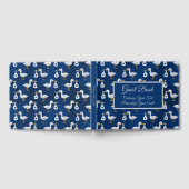Baby Showstorch Navy Blue Personalisiert Gästebuch (Voll)