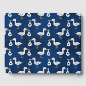 Baby Showstorch Navy Blue Personalisiert Gästebuch (Rückseite)