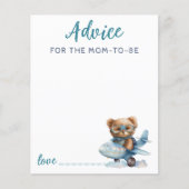 Baby Showteddy Bär Blue Addiccard (Vorderseite)