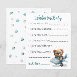 Baby Showteddy Bär Blue Baby Card