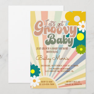 BABY SHOWY, GROOVY BABY, EINLADUNG