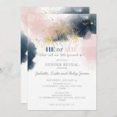 Baby Sie sind ein Firework Gender Reveal Party Inv Einladung (Vorne/Hinten)