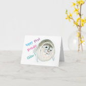 Baby Siegel Geburtstagkarte Karte (Gelbe Blume)