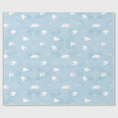 Baby Siegel Muster in Sage blue Geschenkpapier (Flach)