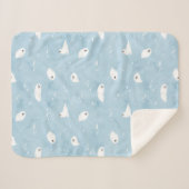 Baby Siegel Muster in Sage blue Sherpadecke (Vorderseite (Horizontal))