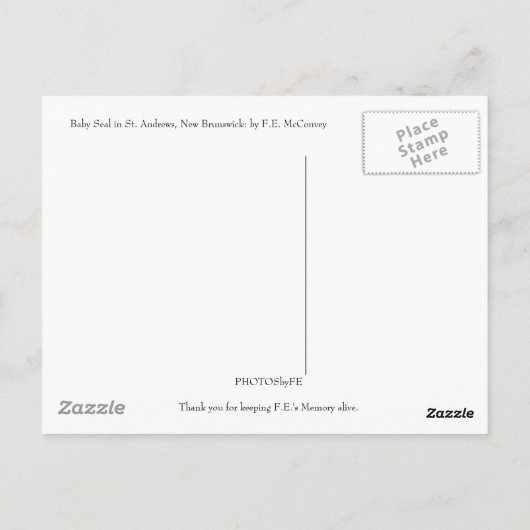 Baby Siegel Postkarte (Rückseite)