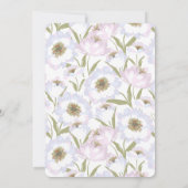 Baby Siegel Winter Onederland Girl 1. Geburtstag Einladung (Rückseite)