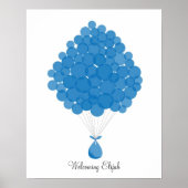 Baby Signature Balloons - Blau Poster (Vorne)