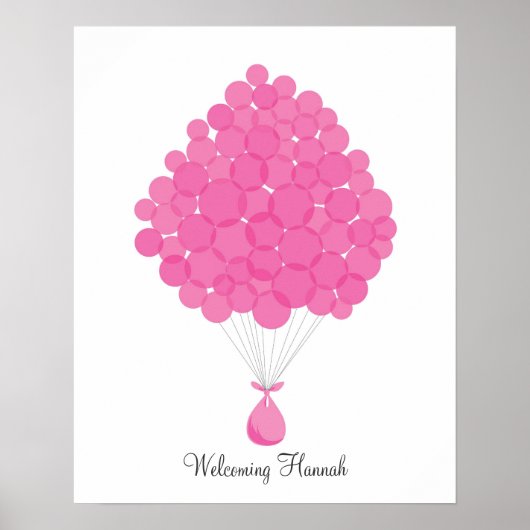 Baby Signature Balloons - Rosa Poster (Vorne)