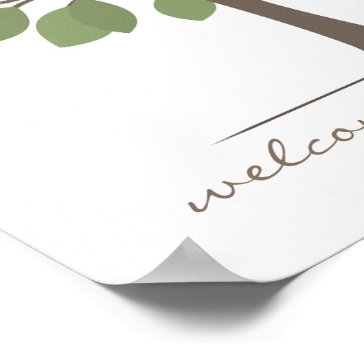 Baby Signature Tree - Grün Poster (Ecke)