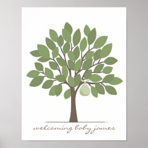 Baby Signature Tree - Grün Poster