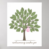 Baby Signature Tree - Rosa Poster (Vorne)