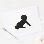Baby-Silhouette Quadratischer Aufkleber (Umschlag)