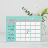 BABY Silver Bling & Glam Party Bingo Game Card (Stehend Vorderseite)